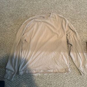 Hollister Men's Taupe Long Sleeve Tee